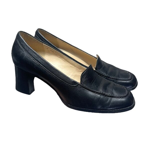 Vintage Y2K Chunky Heel Size 8.5 Maripe Black Leather Made in Brazil - Picture 6 of 13